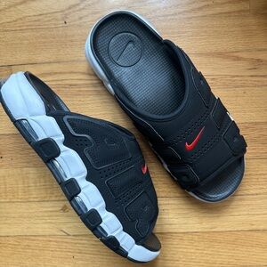 NWOT Nike Air More Uptempo Slides